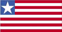 The national flag of Liberia.