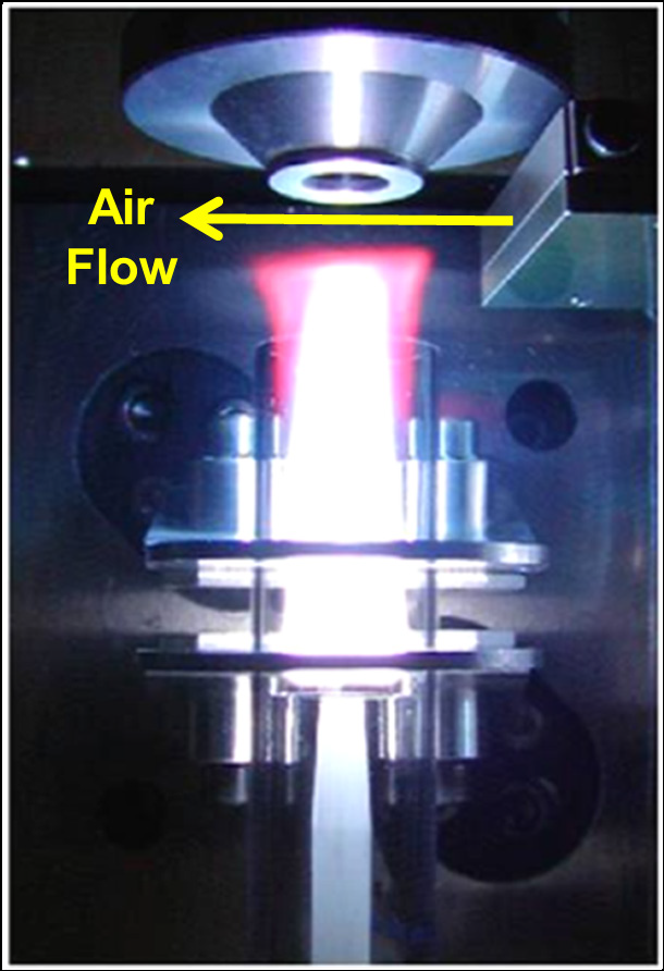 PlasmaShear technology in the Avio 550 Max ICP-OES cutting off the top of the plasma, preventing deposition on the interface window.