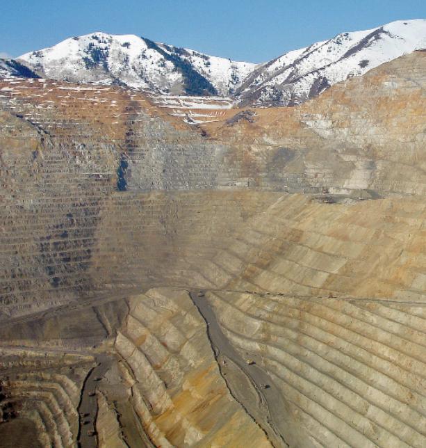 The Bingham Canyon copper mine near Salt Lake City, Utah, USA