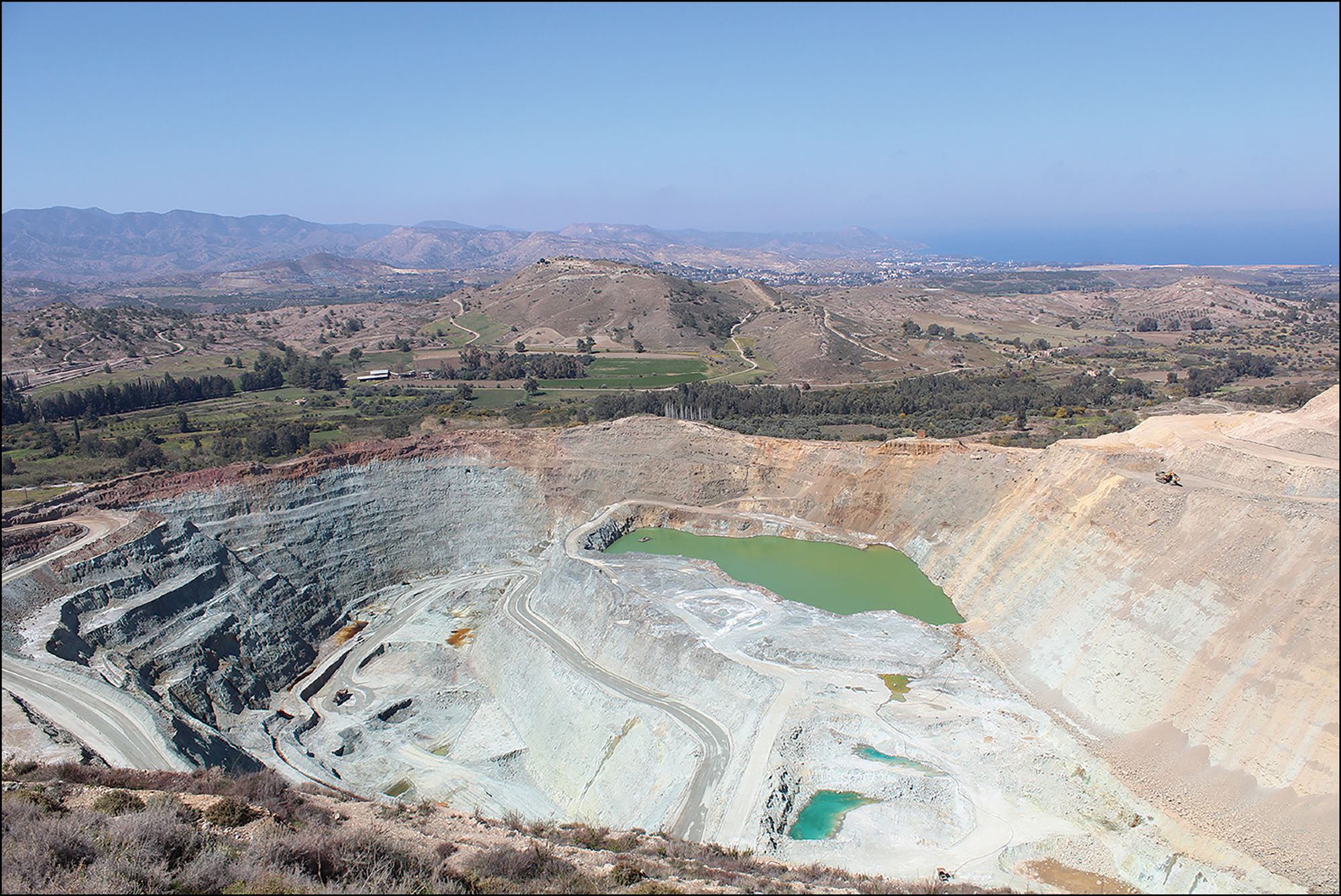 The modern open cast mine of Skouriotissa.