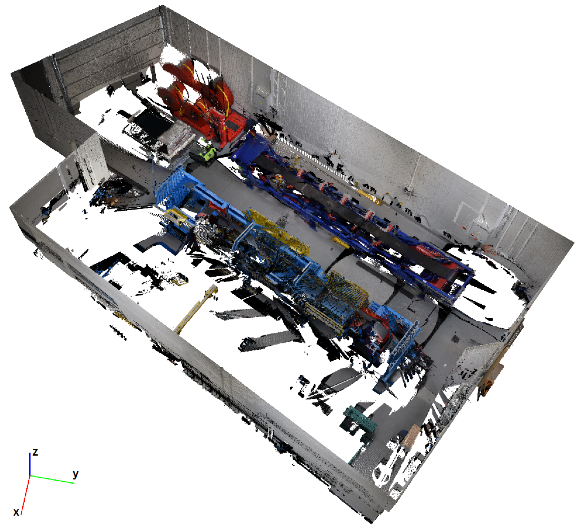 Reference point cloud of the inspected area.