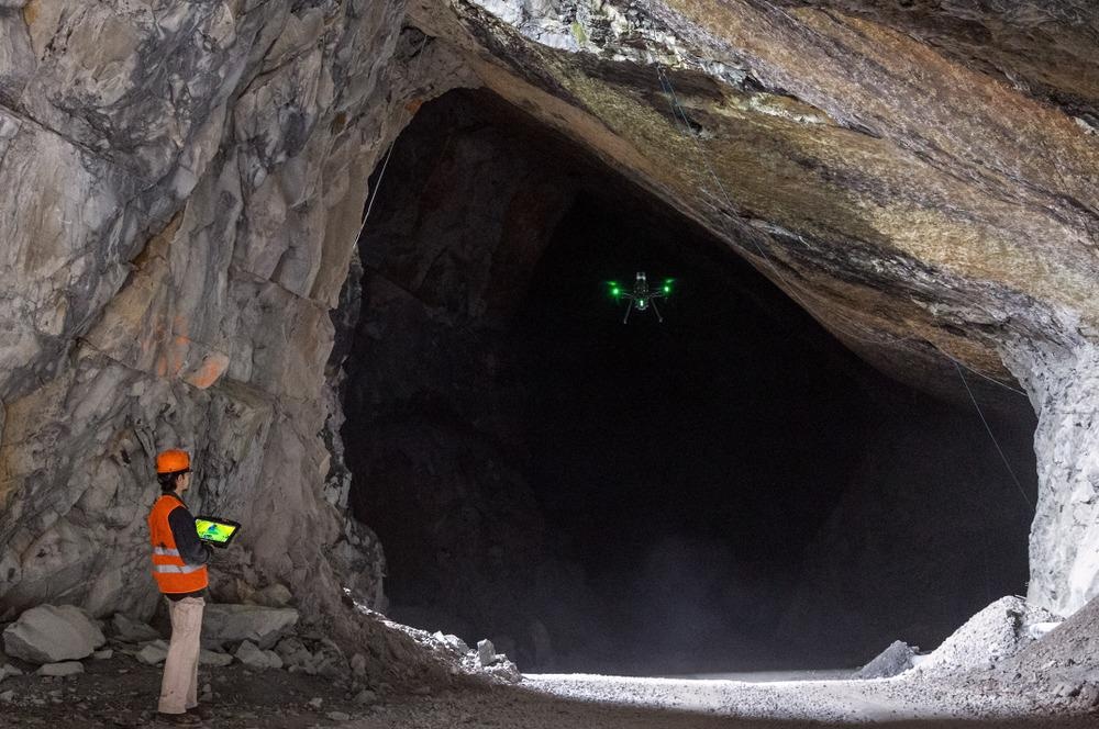 mining, drones