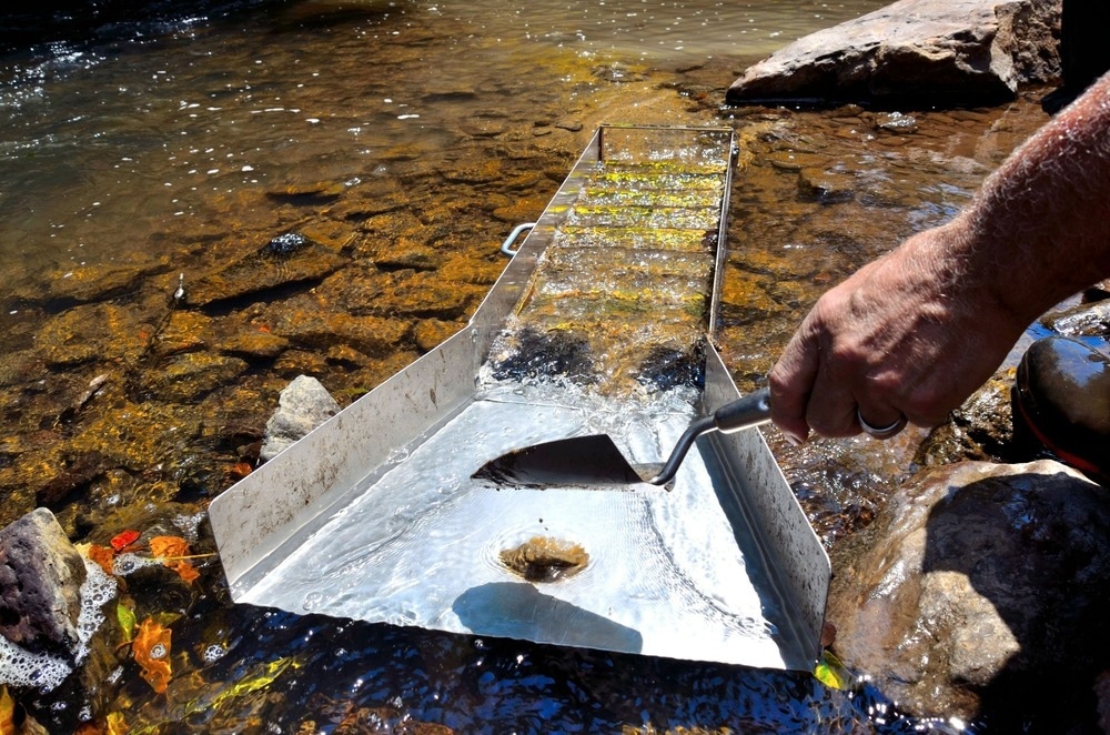 placer mining, gold panning