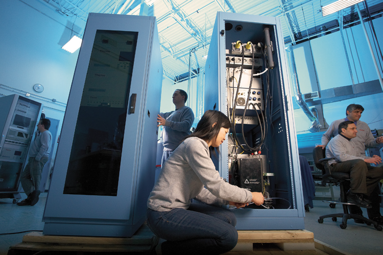 File image showing the manufacturing of a Thermo Scientific mercury CEMS system.