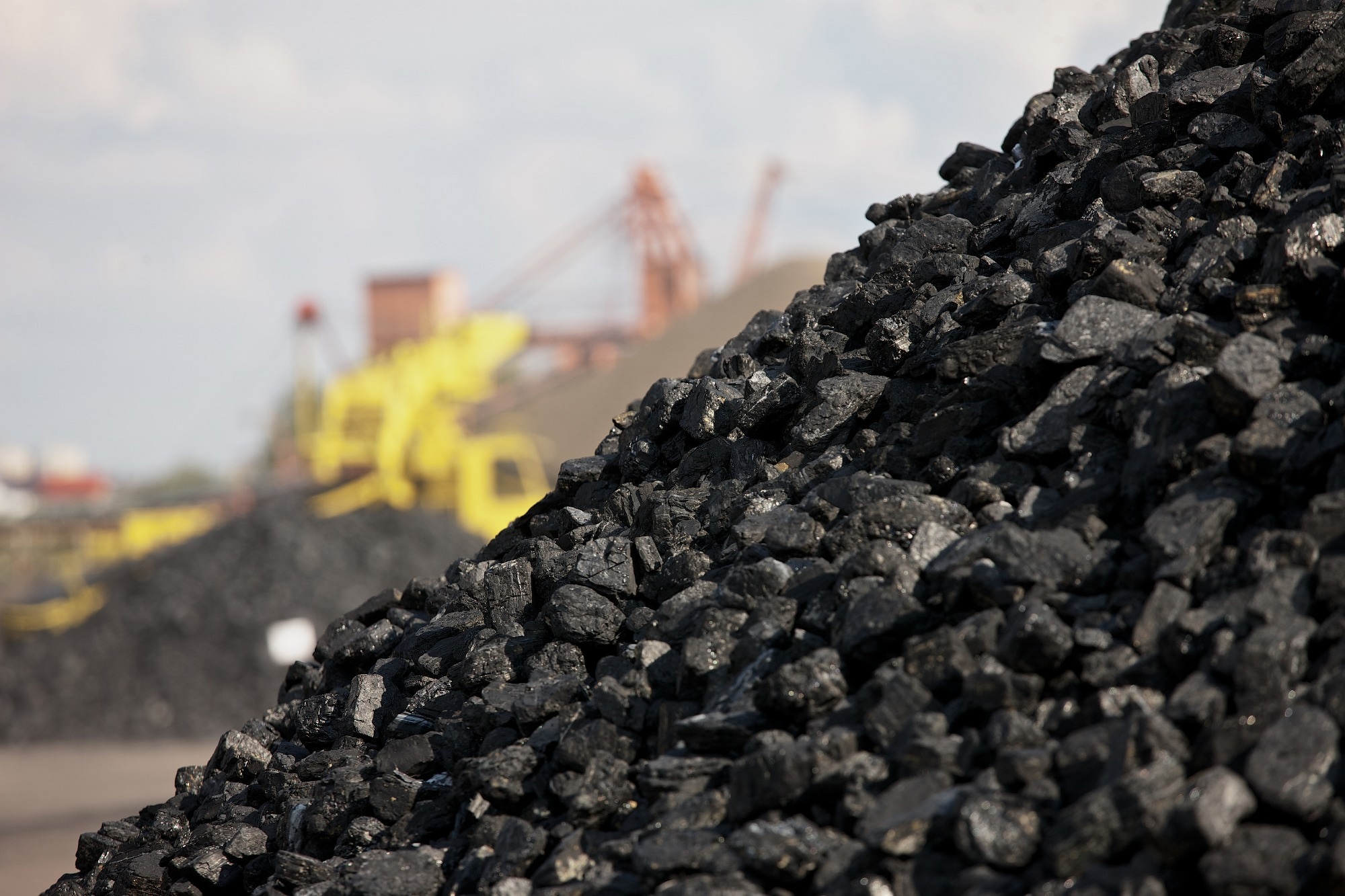 a pile of coal in a coal mine
