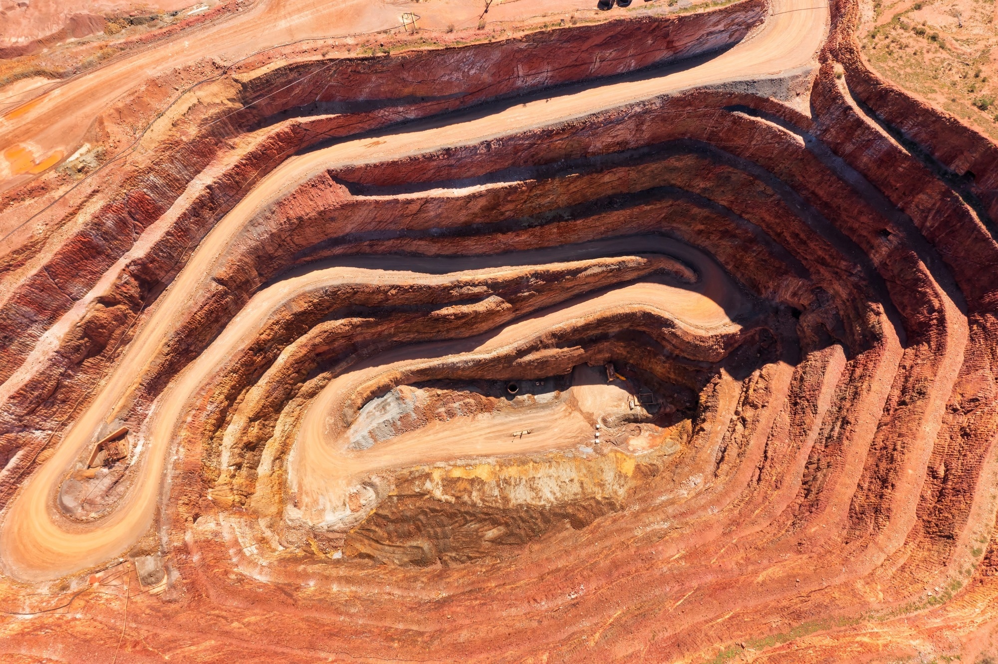 copper mining from above