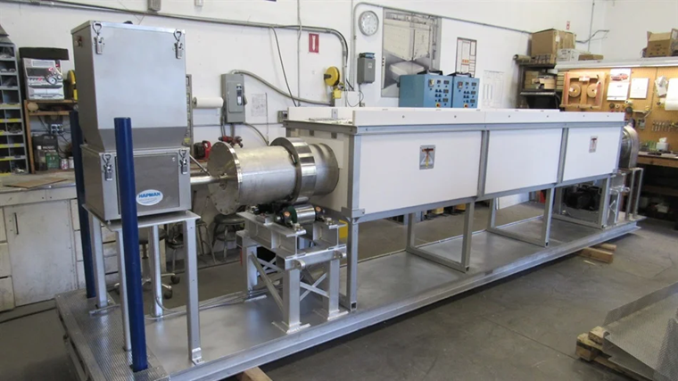 Deltech rotary tube furnace