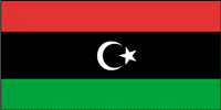 The national flag of Libya.
