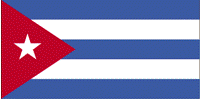 The national flag of Cuba.