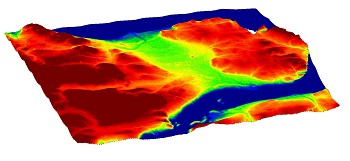 A 3-D model produced by AGS.