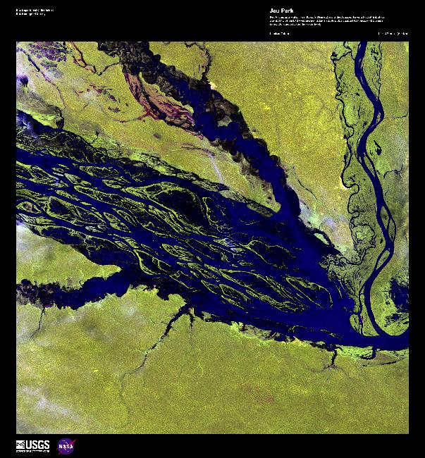 A section of the Negro River in Jau National Park, Amazonas state, is Amazon’s largest tributary.