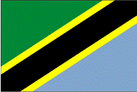 The national flag of Tanzania.