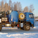 Explosives trucks from Jama