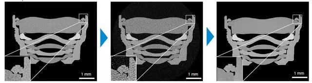 Mobile phone camera module demonstrating 4X throughput improvement with comparable image quality.