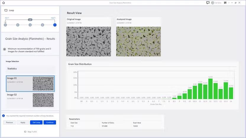 Grain Size Analysis: intercept method.