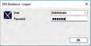 ZSX Guidance logon window