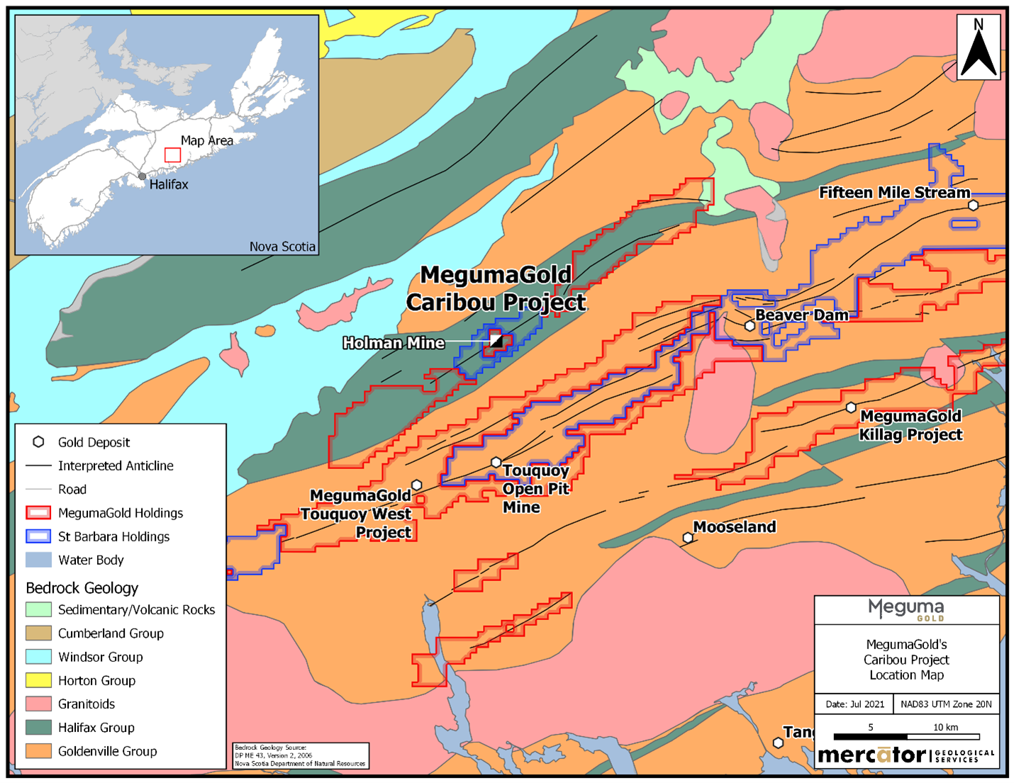 MegumaGold will Start Drilling soon at Caribou Gold Project in Nova Scotia.
