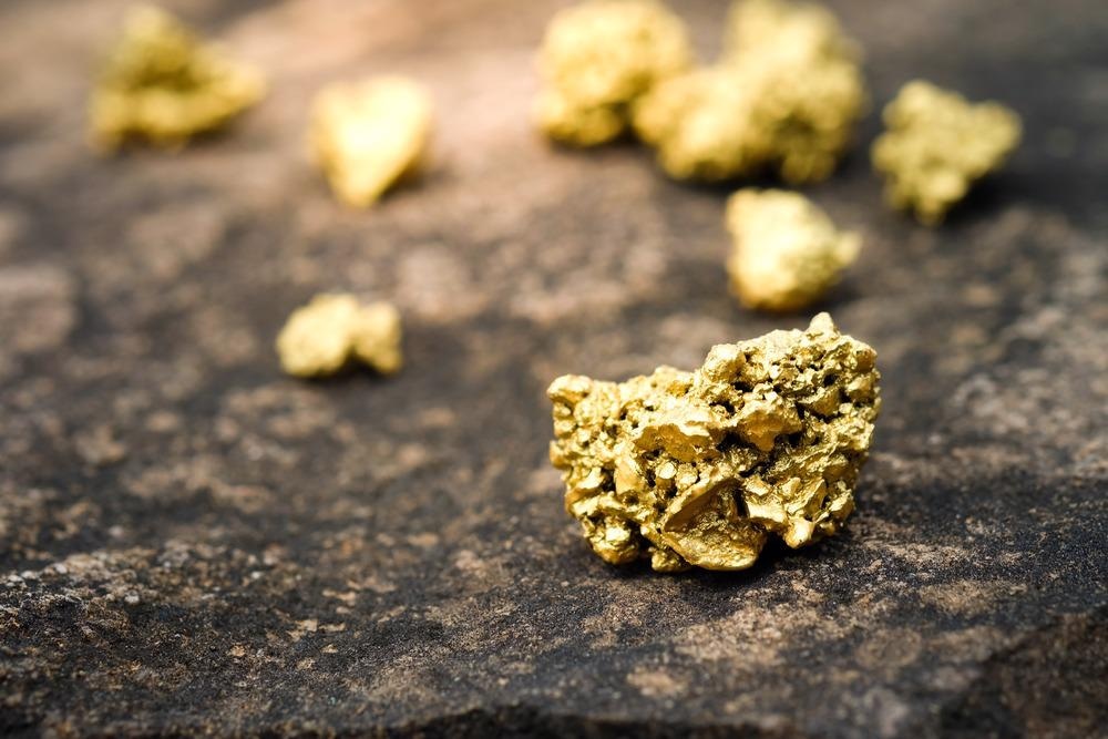 Gold on floor
