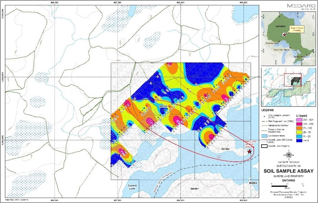 Medaro Mining Reports Receiving Soil Sampling Results of Their Phase 1 Exploration Fieldwork Program.