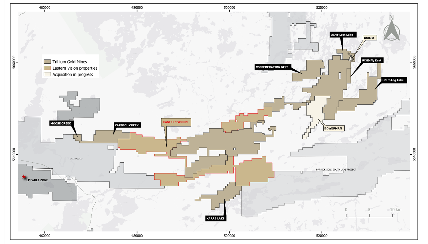 Trillium Gold Signs Revised Definitive Agreement f.or the Acquisition of Eastern Vision Properties