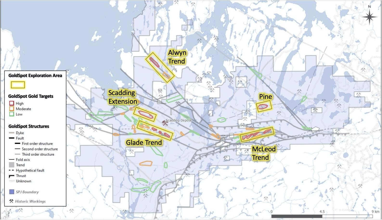 Reports on GoldSpot Discoveries’ Results by MacDonald Mines Exploration.