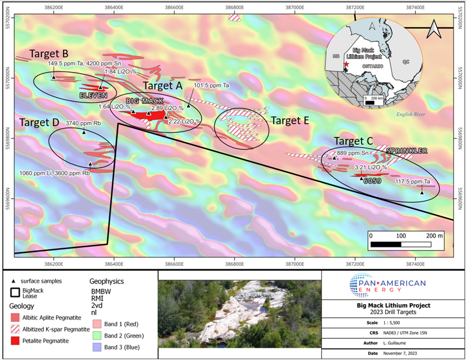 Pan American Energy Drills for Lithium in Kenora