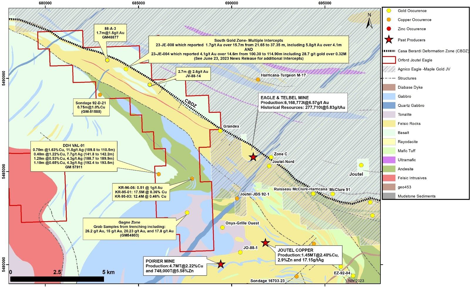 Orford Extends Globex’s Joutel Eagle Property Option