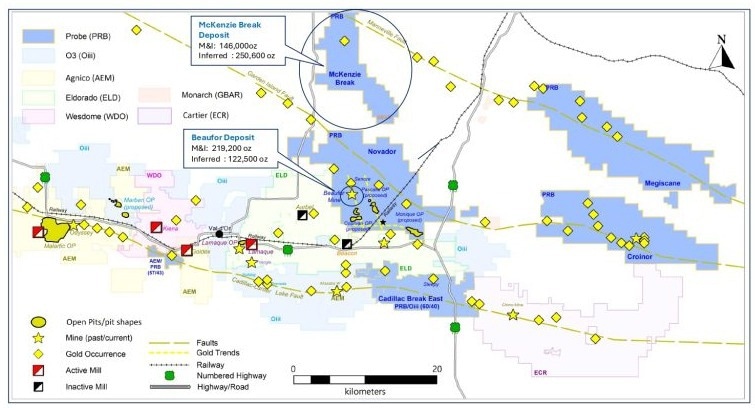 Probe Gold Acquires Beaufor and McKenzie Break Properties