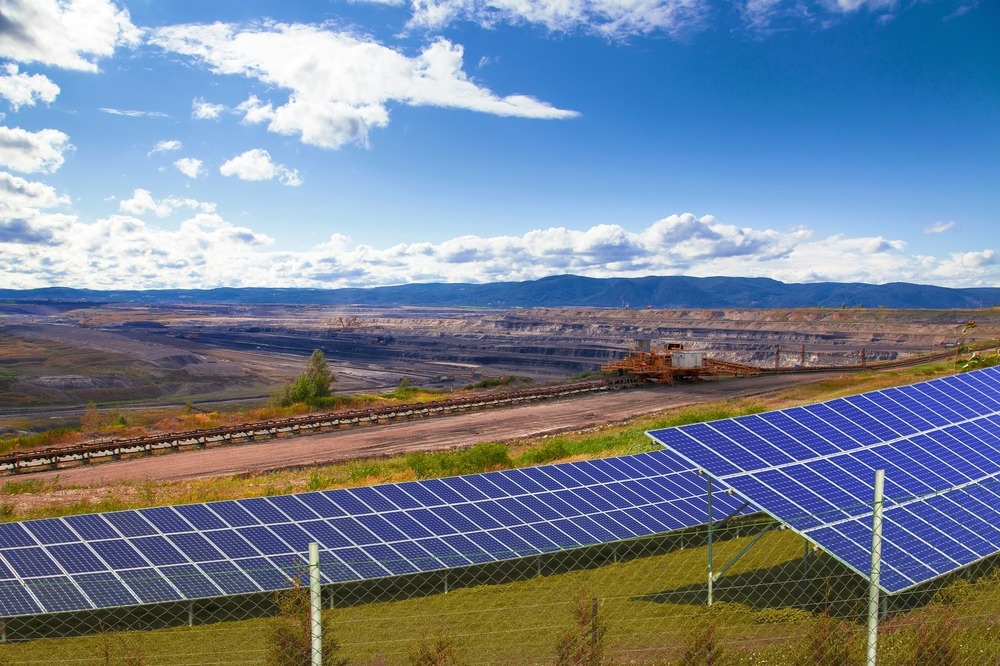 mining, solar panels, renewable energy