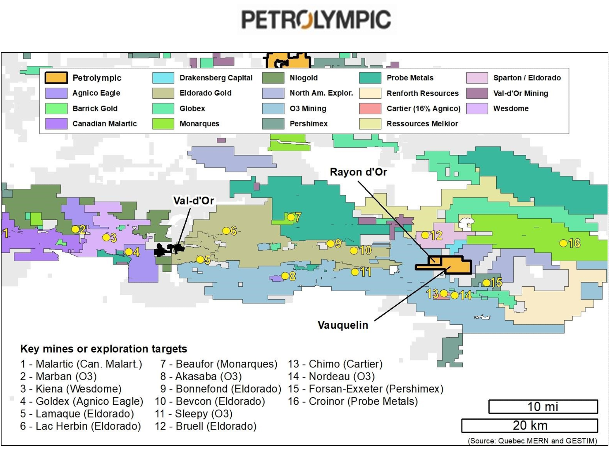 Strong Gold Anomalies Discovered on Vauquelin-Rayon d