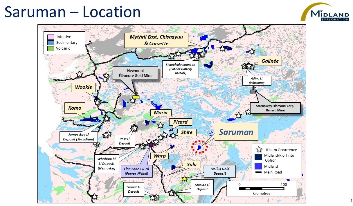 Midland Exploration Strikes Gold at Saruman Projects