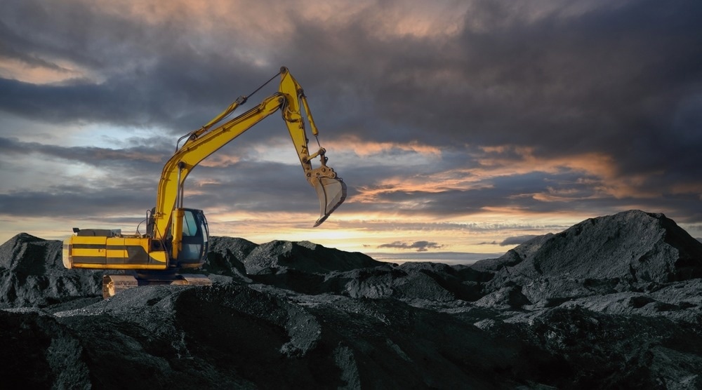 digger at a coal mining site