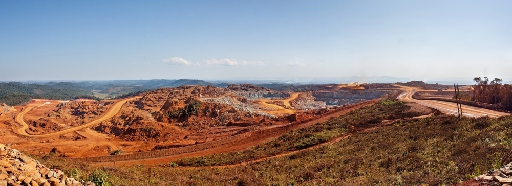 mining in Africa in open-pit mine