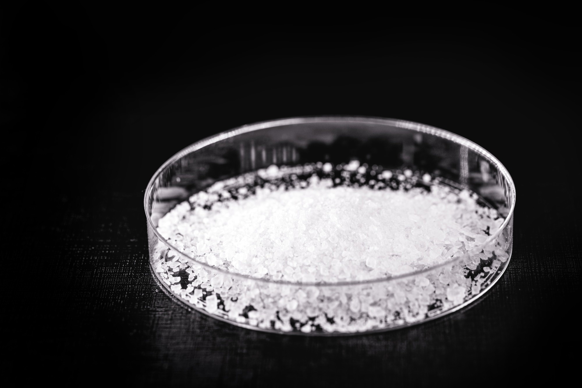 cyanide crystals in dish