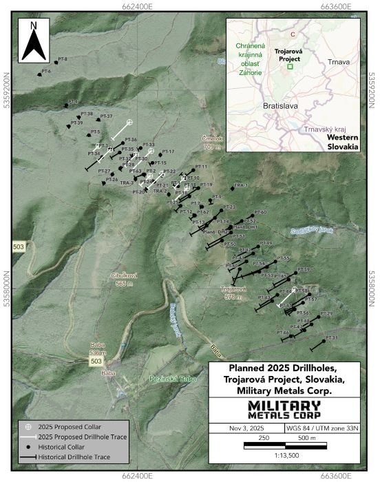 Military Metals Announces the Commencement of Resource Confirmation Drilling at the Flagship Trojarova Antimony Gold Project, European Union