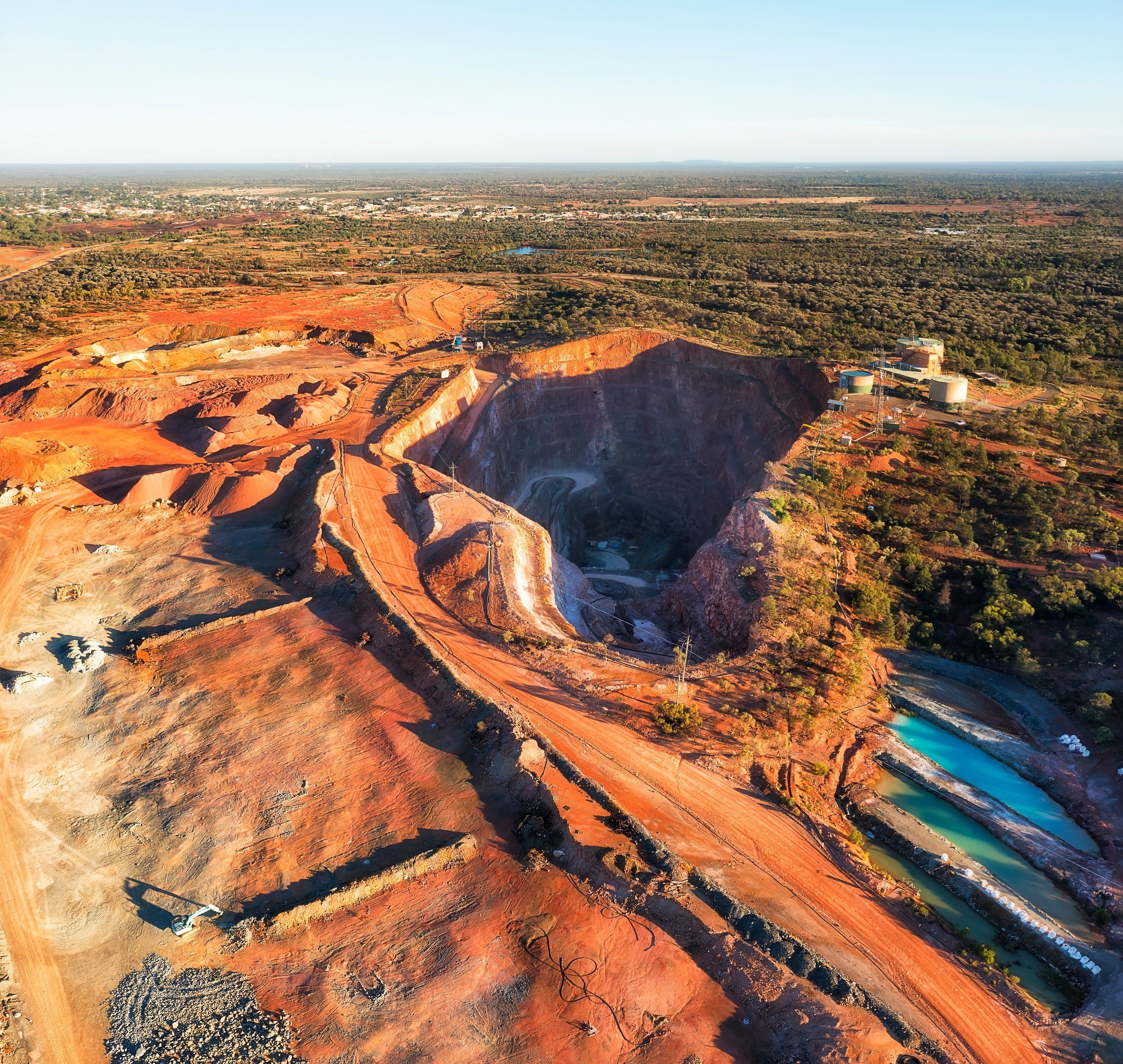 Open-pit copper mine in Cobar, Australia