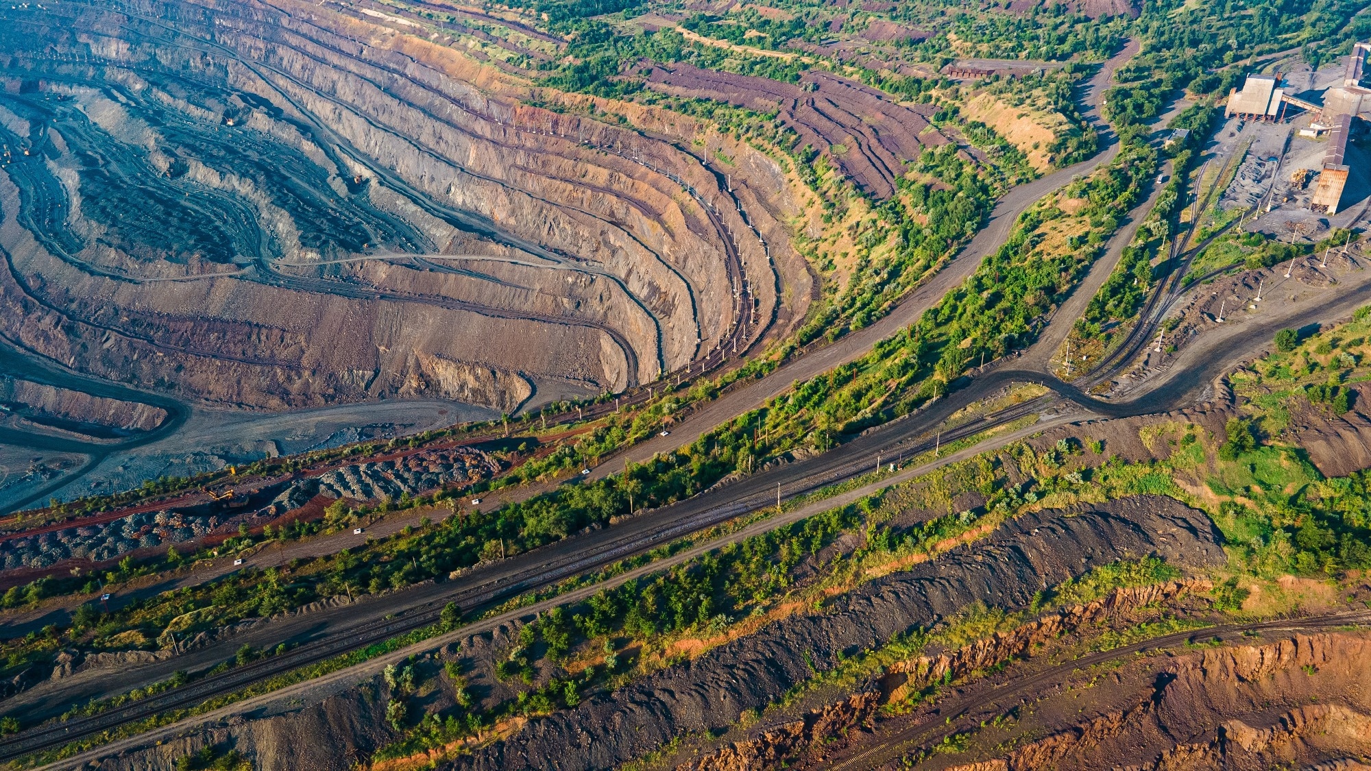 Open-pit iron-ore mine
