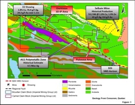 SOQUEM and Imperial Mining Group Begin 2019 Diamond Drilling Program at Carheil Copper-Zinc Project in Quebec