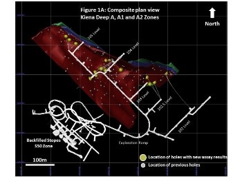 Wesdome Announces Additional Results from Ongoing Drilling of Kiena Deep A Zone