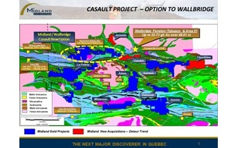 Midland Exploration Signs Option Agreement with Wallbridge Mining