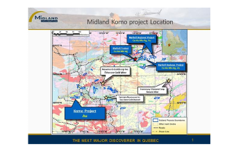 Midland Reports Commencement of Phase 1 Exploration at its Komo Gold Project