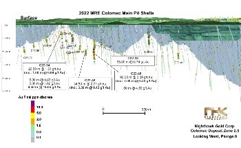 Nighthawk Gold Reports 2.09 g/t Au Over 92.0 m and 2.72 g/t Au Over 34.50 m from the Colomac Main Deposit