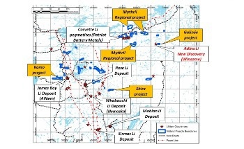 Midland Completes Evaluation of Lithium Potential on Its Wholly Owned Galinée Project