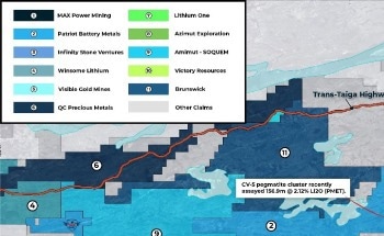 MAX Power Purchases Lithium Properties in Corvette Camp at James Bay District