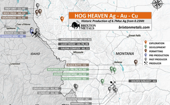 Update on the Hog Heaven Joint Venture from Brixton Metals