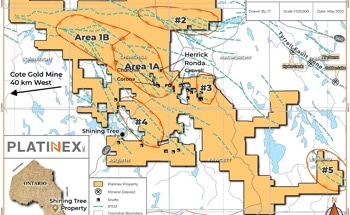 Platinex Provides Update on Exploration Program at Shining Tree Gold Property