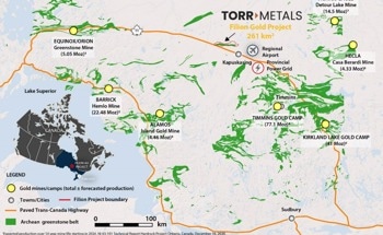 Torr Targets Major Gold Deposit on the Wawa Subprovince Margin