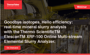Goodbye isotopes, hello efficiency: real-time mineral slurry analysis with the Thermo ScientificTM ElescanTM XRF-100 Online Multi-stream Elemental Slurry Analyzer